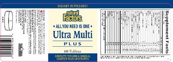 Natural Factors Ultra Multi Plus - supplement