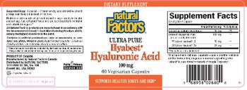 Natural Factors Ultra Pure Hyabest Hyaluronic Acid 100 mg - supplement