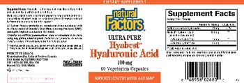 Natural Factors Ultra Pure Hyabest Hyaluronic Acid 100 mg - supplement