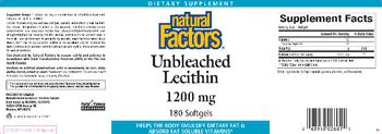 Natural Factors Unbleached Lecithin 1200 mg - supplement