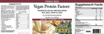 Natural Factors Vegan Protein Factors Vanilla Bean - 