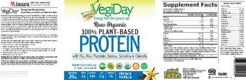 Natural Factors VegiDay Raw Organic 100% Plant-Based Protein French Vanilla - supplement