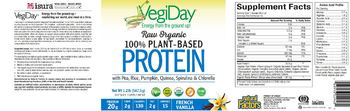 Natural Factors VegiDay Raw Organic 100% Plant-Based Protein French Vanilla - supplement