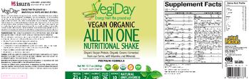 Natural Factors VegiDay Vegan Organic All in One Nutritional Shake Natural Unflavored - supplement