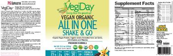 Natural Factors VegiDay Vegan Organic All in One Shake & Go French Vanilla - supplement