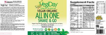 Natural Factors VegiDay Vegan Organic All in One Shake & Go Natural Unflavored - supplement