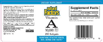 Natural Factors Vitamin A 10,000 IU - supplement