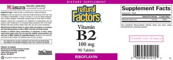 Natural Factors Vitamin B2 100 mg - supplement