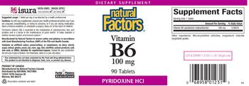 Natural Factors Vitamin B6 100 mg - supplement