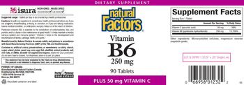 Natural Factors Vitamin B6 250 mg - supplement