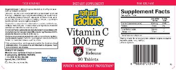 Natural Factors Vitamin C 1000 mg Time Release - supplement