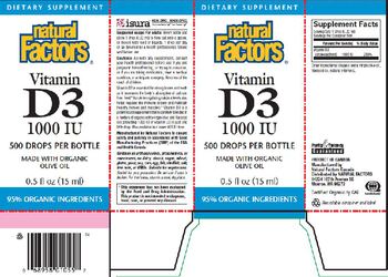 Natural Factors Vitamin D3 1000 IU - supplement