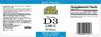 Natural Factors Vitamin D3 2,000 IU - supplement