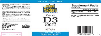 Natural Factors Vitamin D3 2000 IU - supplement