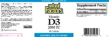 Natural Factors Vitamin D3 2000 IU - supplement