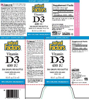 Natural Factors Vitamin D3 400 IU - supplement