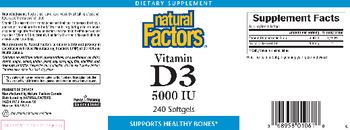 Natural Factors Vitamin D3 5000 IU - supplement