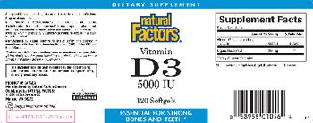 Natural Factors Vitamin D3 5000 IU - supplement