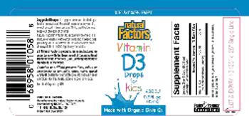 Natural Factors Vitamin D3 Drops For Kids 400 IU - supplement