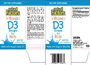 Natural Factors Vitamin D3 Drops For Kids 400 IU - supplement