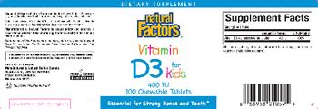 Natural Factors Vitamin D3 For Kids 400 IU - supplement