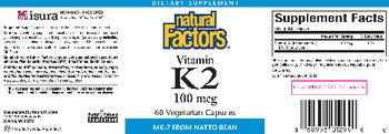 Natural Factors Vitamin K2 100 mcg - supplement