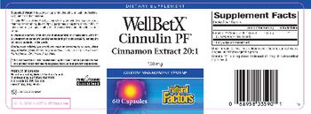 Natural Factors WellBetX Cinnulin PF Cinnamon Extract 20:1 150 mg - supplement