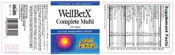 Natural Factors WellBetX Complete Multi - supplement