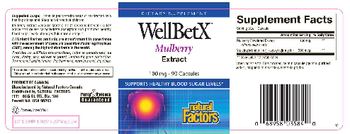 Natural Factors WellBetX Mulberry Extract - supplement