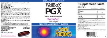 Natural Factors WellBetX PGX Ultra Matrix Softgels Plus Mulberry - supplement