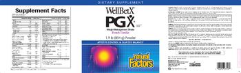 Natural Factors WellBetX PGX Weight Management Shake French Vanilla - supplement