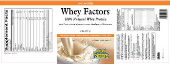 Natural Factors Whey Factors 100% Natural Whey Protein Unflavored - supplement