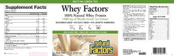 Natural Factors Whey Factors Matcha Green Tea - supplement