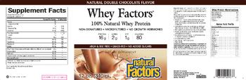 Natural Factors Whey Factors Natural Double Chocolate Flavor - supplement