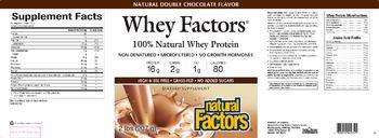 Natural Factors Whey Factors Natural Double Chocolate Flavor - supplement