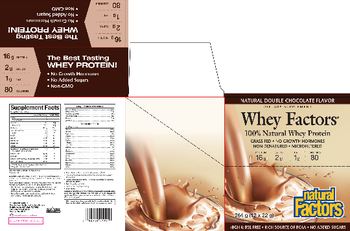 Natural Factors Whey Factors Natural Double Chocolate Flavor - supplement