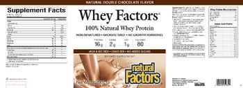 Natural Factors Whey Factors Natural Double Chocolate Flavor - supplement