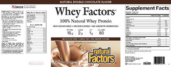 Natural Factors Whey Factors Natural Double Chocolate Flavor - supplement