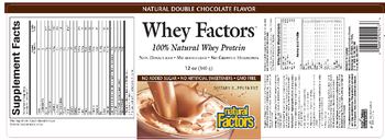 Natural Factors Whey Factors Natural Double Chocolate Flavor - supplement