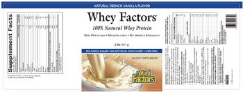 Natural Factors Whey Factors Natural French Vanilla Flavor - supplement