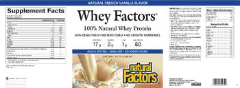 Natural Factors Whey Factors Natural French Vanilla Flavor - supplement