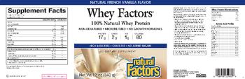 Natural Factors Whey Factors Natural French Vanilla Flavor - supplement