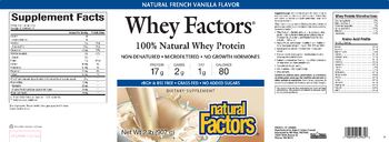 Natural Factors Whey Factors Natural French Vanilla Flavor - supplement