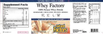 Natural Factors Whey Factors Natural French Vanilla Flavor - supplement