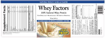 Natural Factors Whey Factors Natural French Vanilla Flavor - supplement