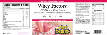 Natural Factors Whey Factors Natural Strawberry Flavor - supplement
