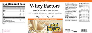 Natural Factors Whey Factors Unflavored - supplement