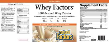 Natural Factors Whey Factors Unflavored - supplement