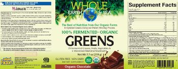 Natural Factors Whole Earth & Sea 100% Fermented Organic Greens Organic Chocolate - supplement