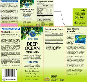Natural Factors Whole Earth & Sea Deep Ocean Minerals - supplement